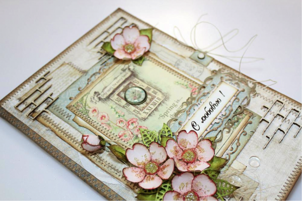 Открытка в технике Скрапбукинг