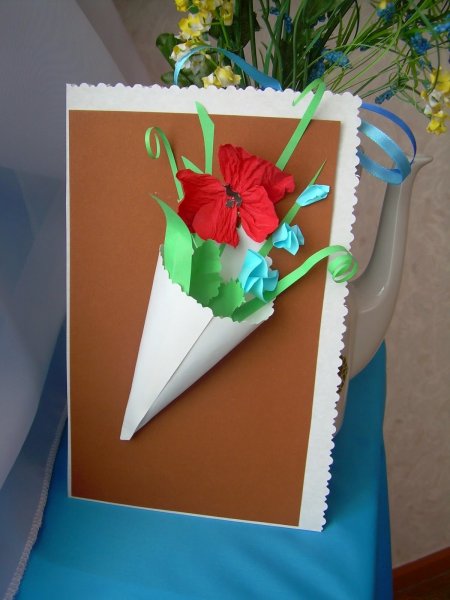 Открытка для мамы своими руками