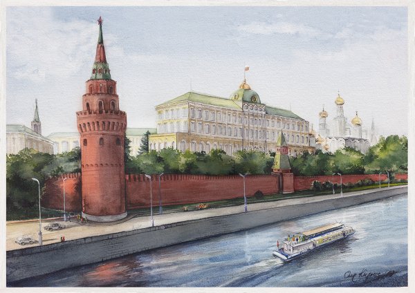 Иллюстрации с видами Москвы