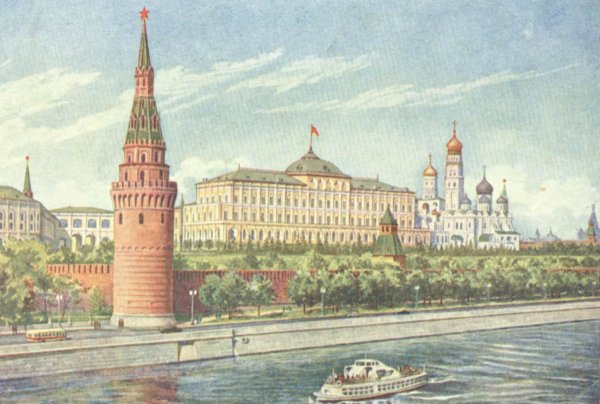 Степан Шухвостов вид большого кремлёвского дворца, 1860 г