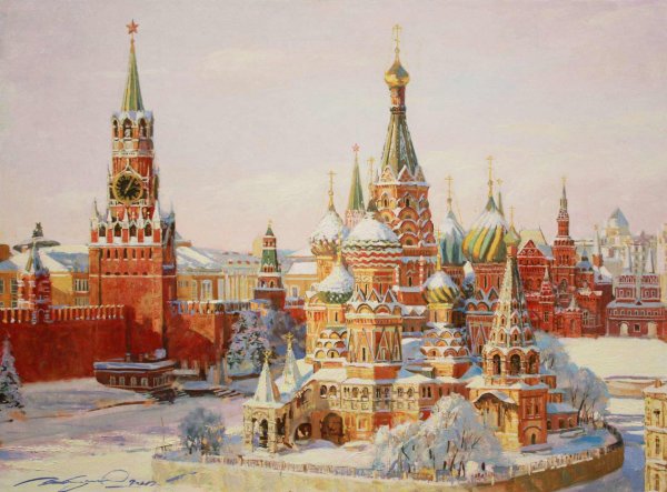 Кремль картины художников