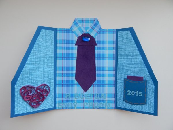 Открытка для папы рубашка