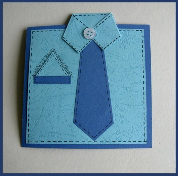 Открытка рубашка с галстуком