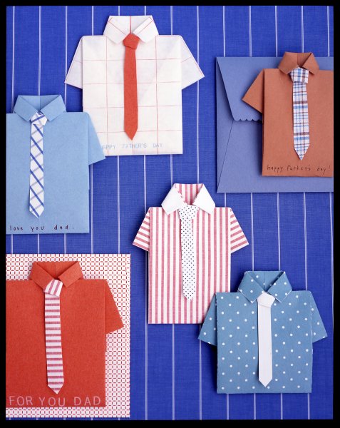 Открытка для папы рубашка