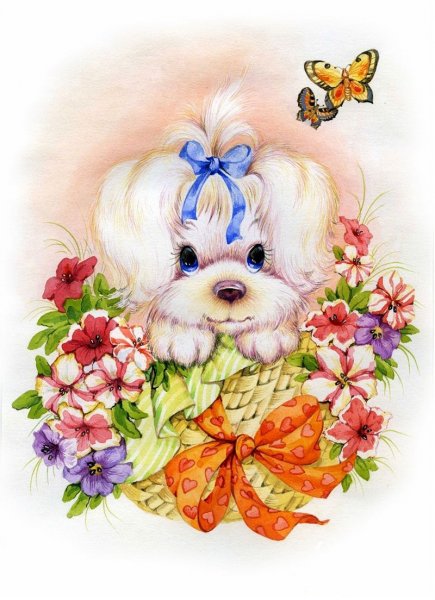 С днём рождения с собачкой