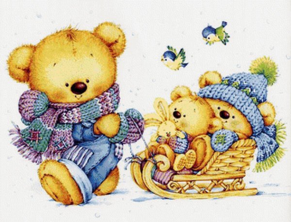 Мишки от художника Марины Федотовой.