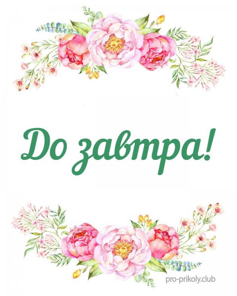 До встречи завтра