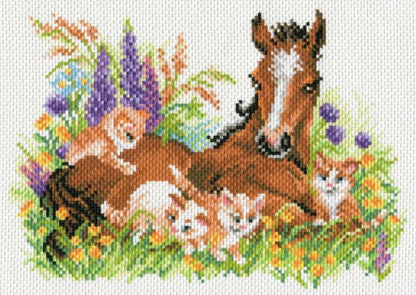 Матрёнин Посад канва с рисунком лошади