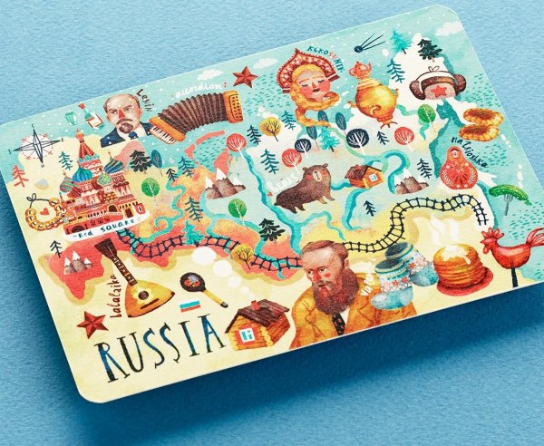 Карты сувенирные Россия