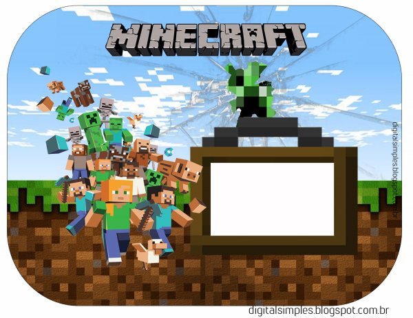 Приглашение в стиле майнкрафт