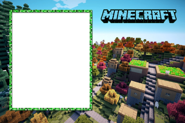 Фоторамка в стиле майнкрафт