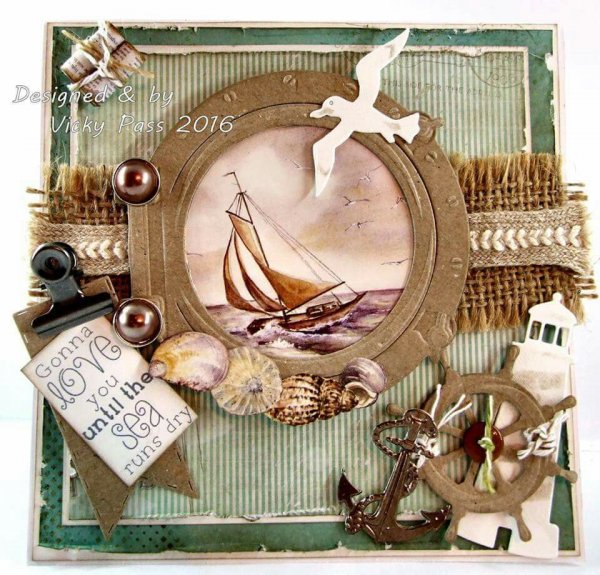 Открытки Скрапбукинг морская тематика