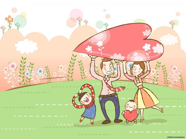 Семейное счастье рисунок