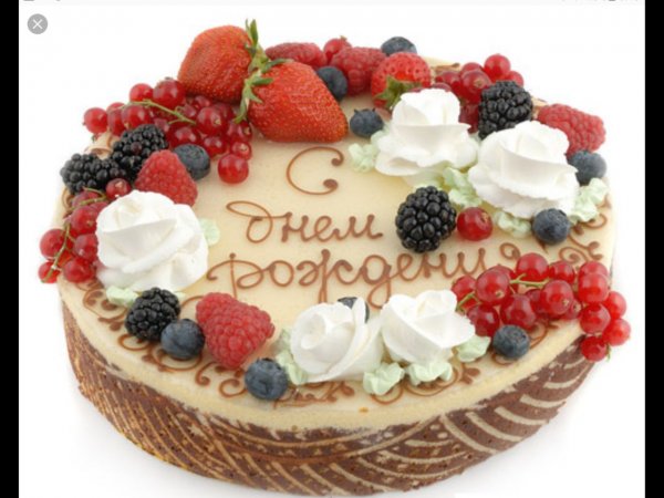 Открытки с днем рождения торт