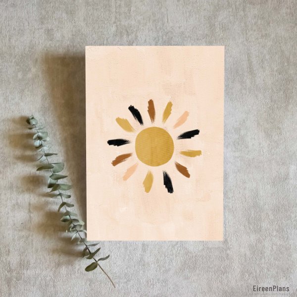 Солнечная открытка своими руками