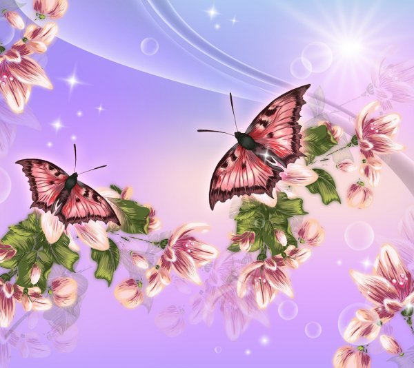 Открытка с бабочкой внутри