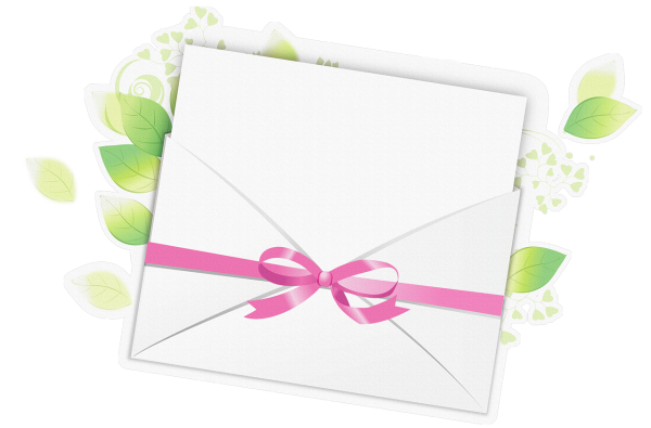 Аткрытка на белом фоне