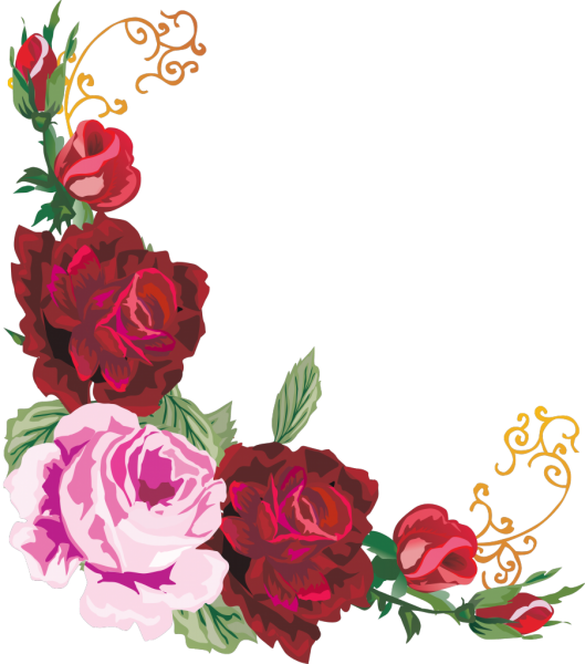 Цветочная рамка угловая