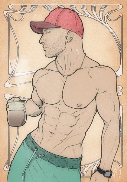 Добрый мужчина рисунок