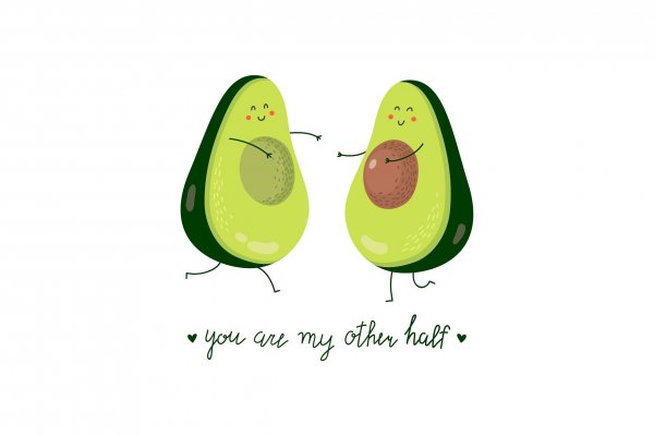 Рисуночки половинок авокадо