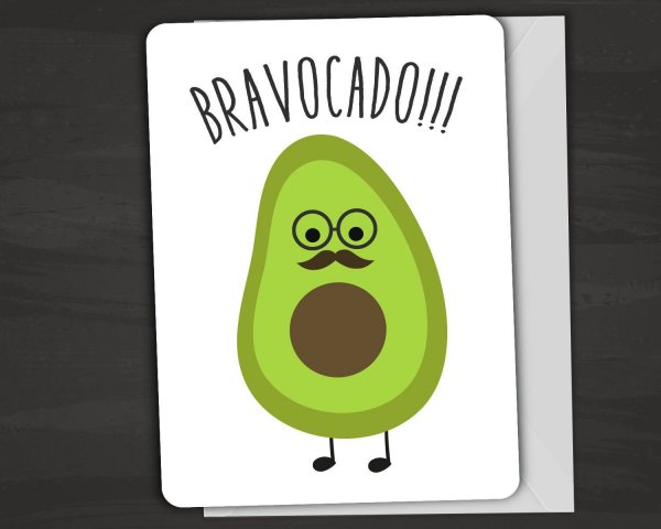 Прикольная картинка авокадо Bravocado