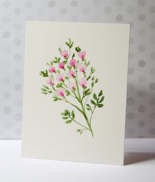 Открытки акварелью Минимализм