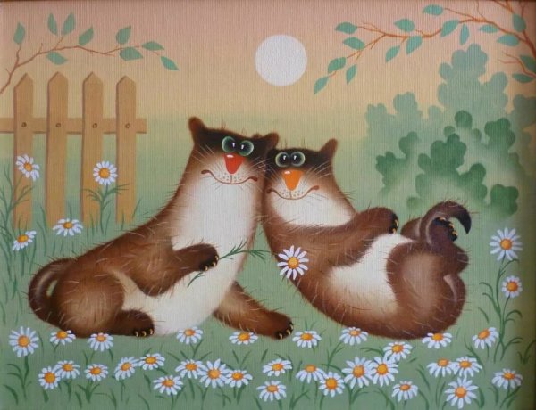 Художник Александр Зотов...коты