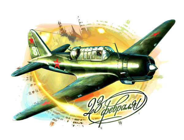 С днем защитника Отечества самолет