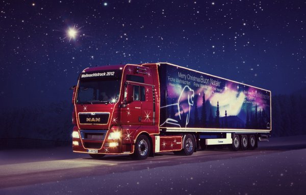 Новогодняя грузовая машина