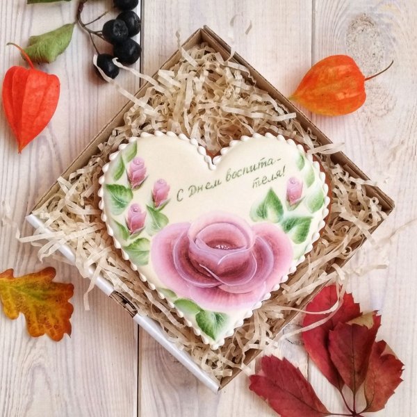 Пряничная открытка с днем рождения