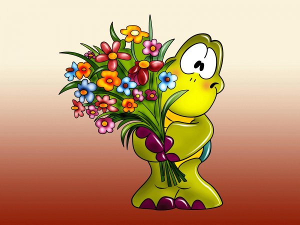 Мультяшки с цветами