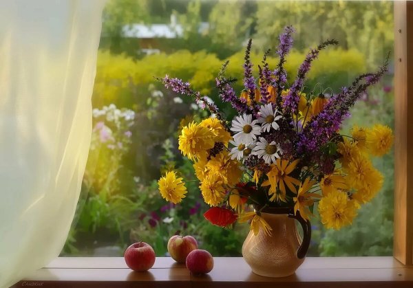 Летний букет август