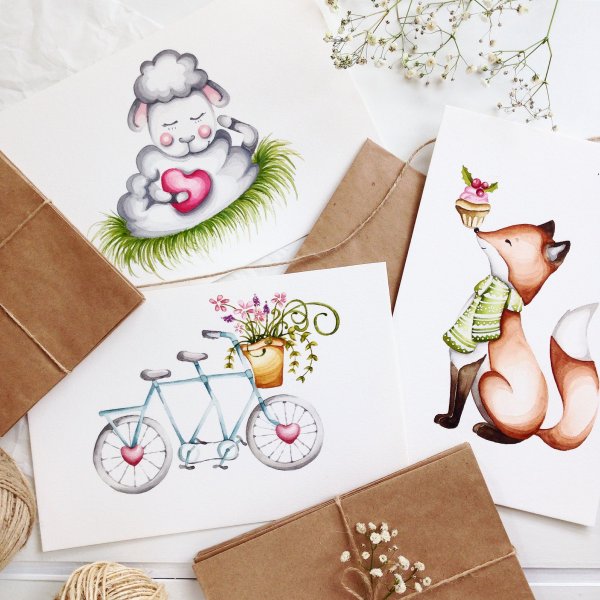 Красивое оформление почтовой открытки