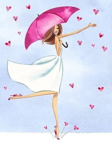 Стильная открытка девушке