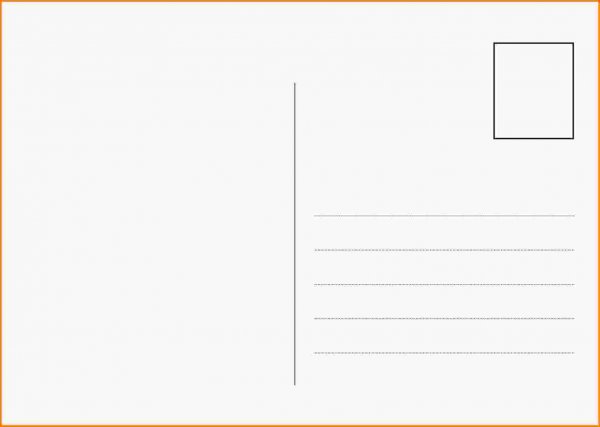 Почтовая открытка шаблон