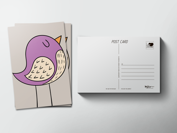 Современная Почтовая открытка оборот