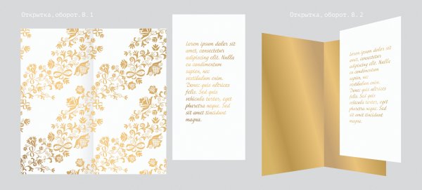 Оформление оборота открытки