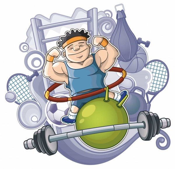 Мультяшки в тренажерном зале