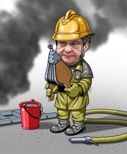 Пожарник карикатура