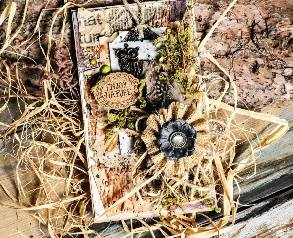 Новогодние открытки Скрапбукинг и эко стиле