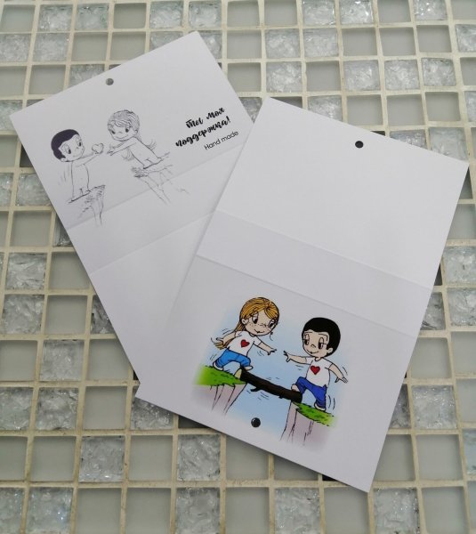 Маленькие открытки на пакетах