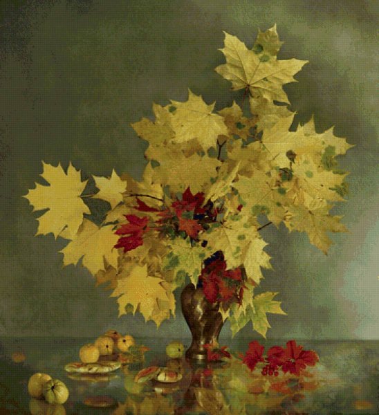 Осенний букет из кленовых листьев