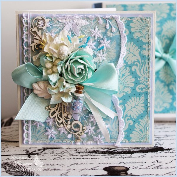 С днем рождения открытка в стиле Тиффани