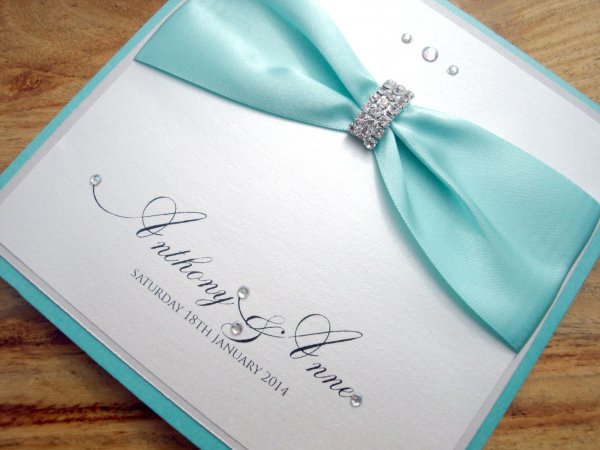 Пригласительные на свадьбу в стиле Тиффани