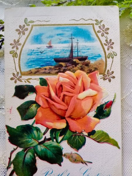 Открытка старинная с юбилеем свекрови