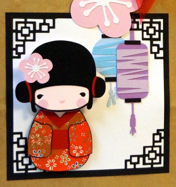 Открытка в японском стиле своими руками