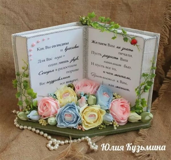 Открытка в виде книги своими