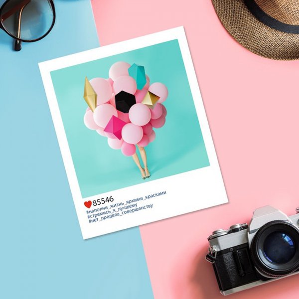 Открытка в стиле Инстаграм поста