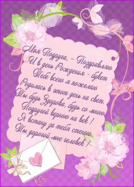 Открытки с днём рождения подреге