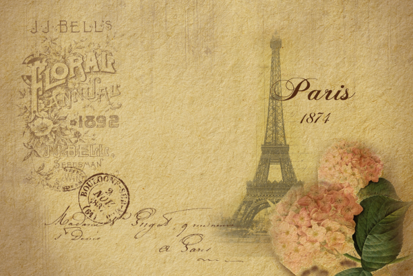 Декупажные карты Париж Винтаж